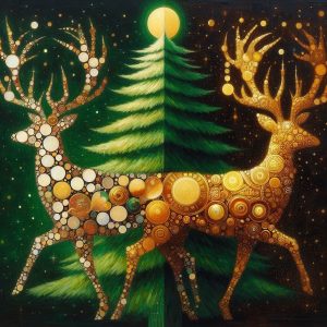 KI-Hirsch-Stil-Klimt1