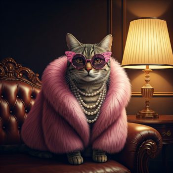 KI-generierte-Katze-in-rosa-Pelz